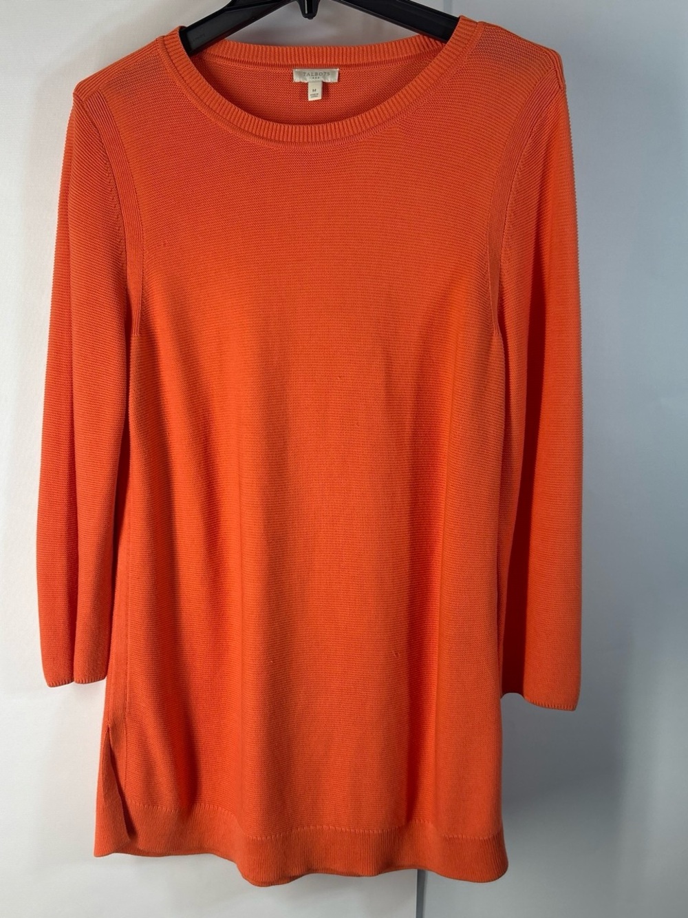 Talbots Bright Orange Long-Sleeve Knit Tunic